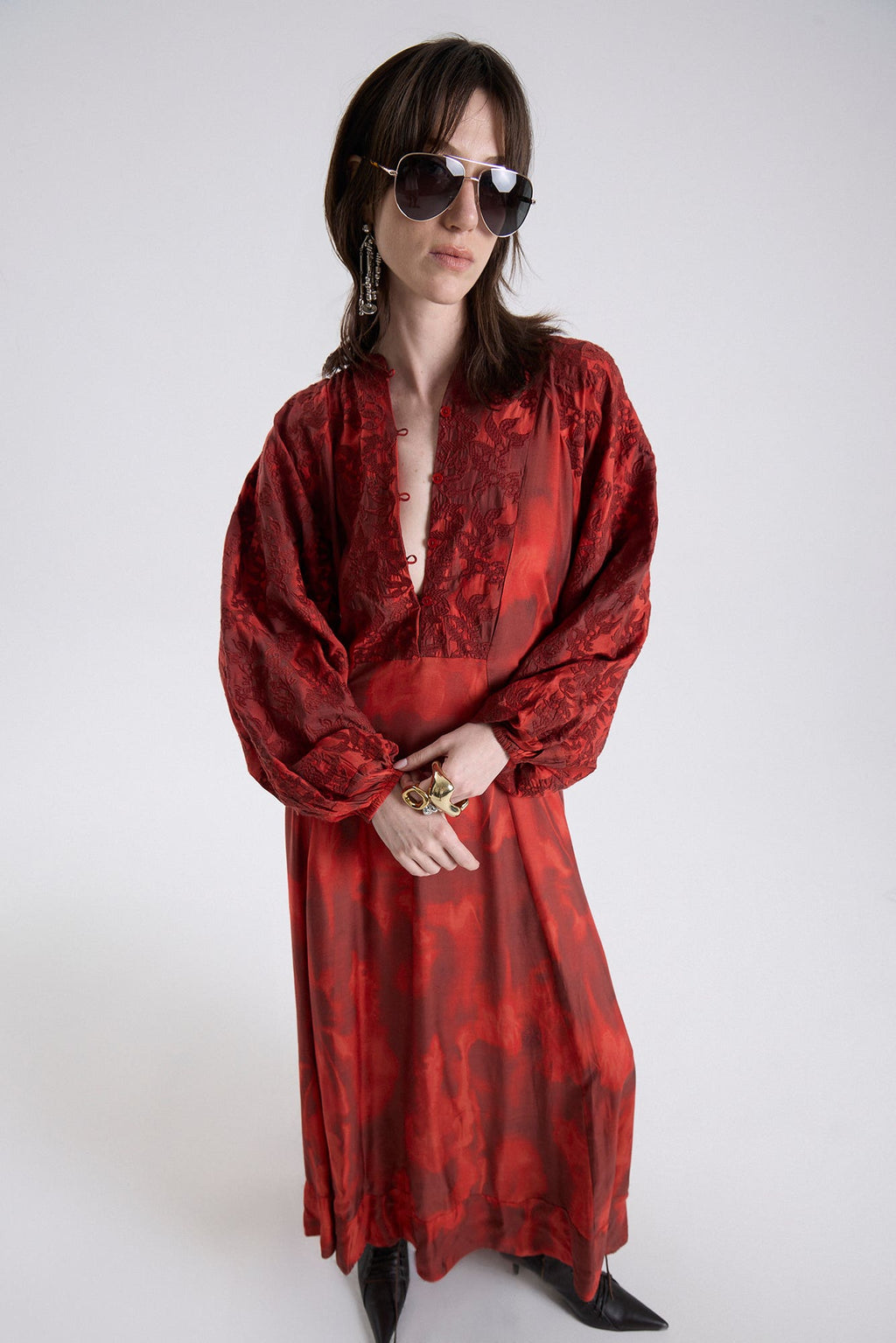 Woods Joseph Maxi Dress Ladrillo