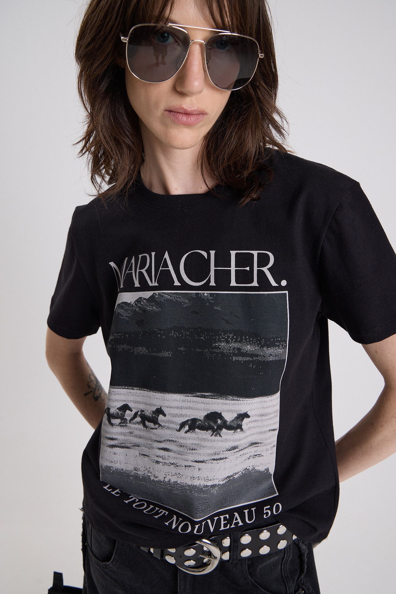 Remera Ankh Negro